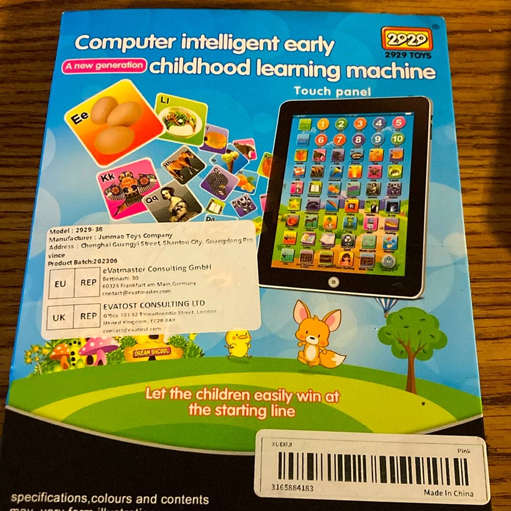 Child learning tablet